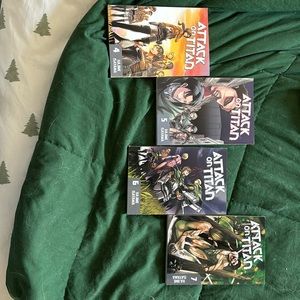 Attack on titan manga books 4-7